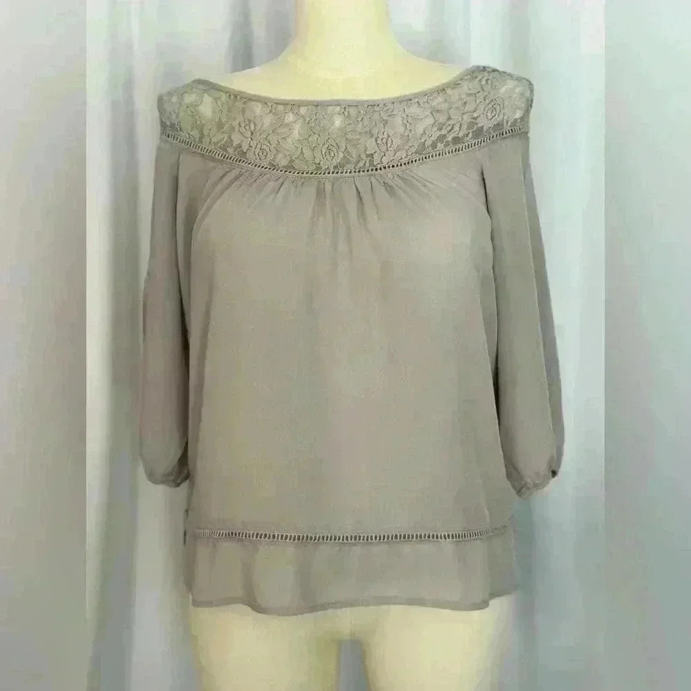 Fashion Ai Gray Lace Women's Top (574)